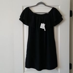 NWT Zara Black Off Shoulder Dress XS
